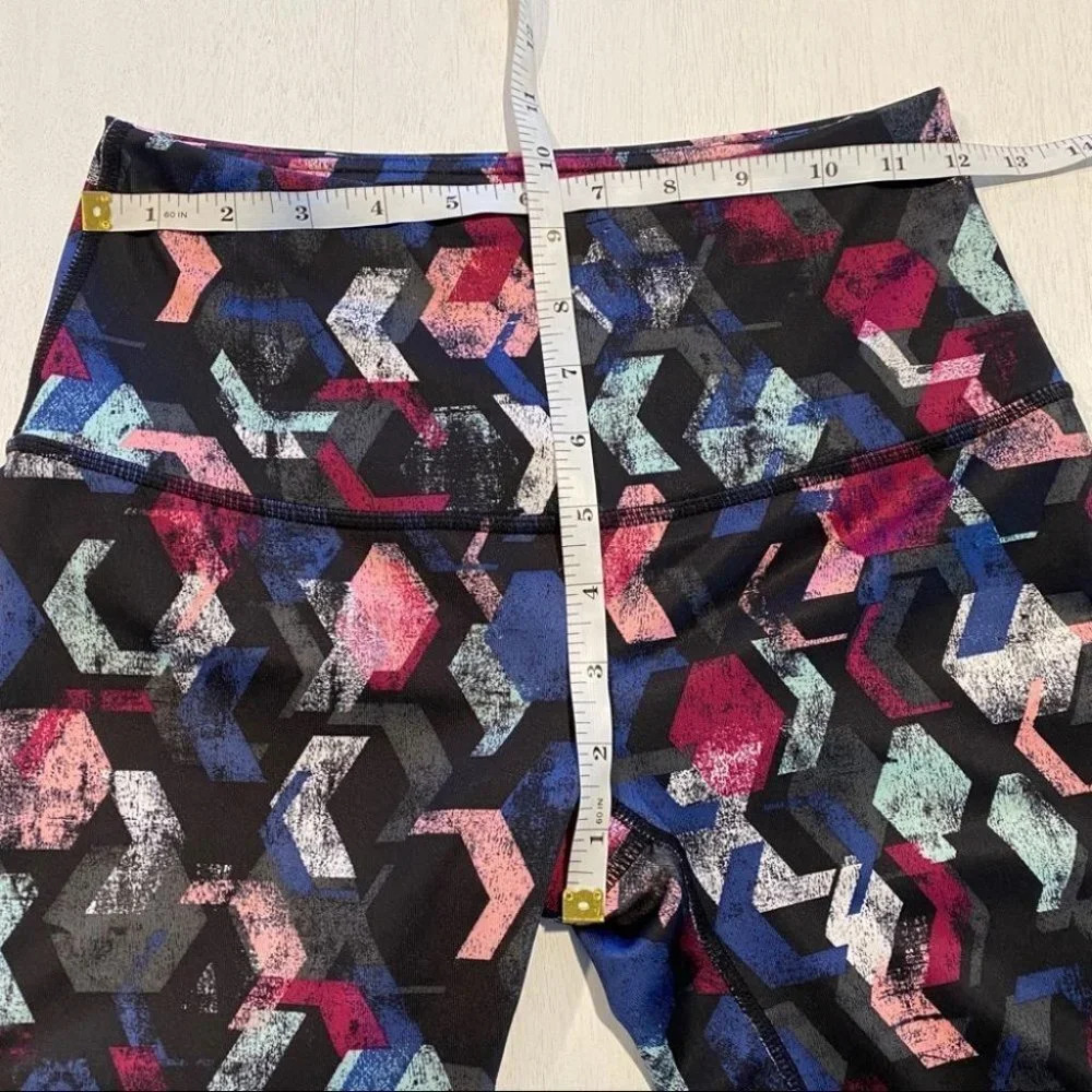 Reebok High Rise Hexagon Geometric‎ Leggings Pants - Picture 6 of 8